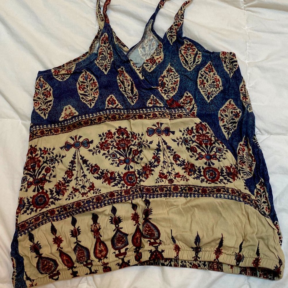 Chaser Brand sleeveless boho crossover blouse